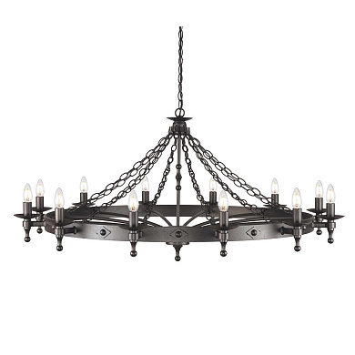 Люстра Warwick Elstead WR12-GRAPHITE графитово-черный