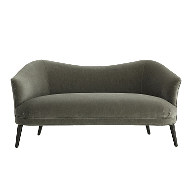 8065 Duprey Settee Sharkskin Velvet Grey Ash Arteriors диван