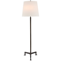 Parish Floor Lamp состаренное железо с льняным абажуром