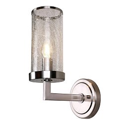 Бра Favourite Assembly 2374-1W — бра в стиле американской классики с плафоном кракле в никеле