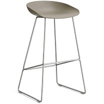 About A Stool AAS 38 High, сиденье H75 см, основание нержавеющая сталь / сиденье полипропилен, хаки