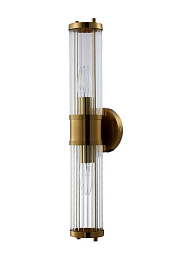 SANCHO AP2 BRASS Crystal Lux SANCHO настенное бра с продолговатым стеклянным рассеивателем в латунном исполнении