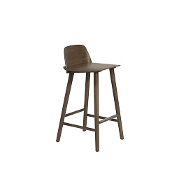 NERCOU0211 Muuto Nerd барный стул темный мореный дуб высота 65 см