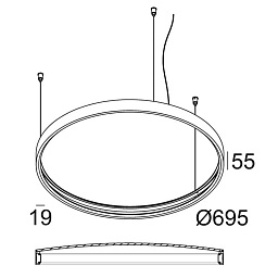 20564 0000 B Delta Light SUPERLOOP PLUS HC 70 MDL Подвесной светильник