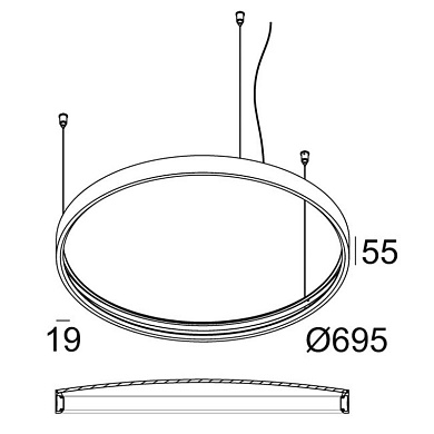 20564 0000 B Delta Light SUPERLOOP PLUS HC 70 MDL Подвесной светильник
