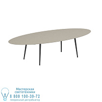 СТАНДАРТНЫЙ ОБЕДЕННЫЙ СТОЛ STYLETTO 320X140CM, АЛЮМИНИЕВЫЕ НОЖКИ, АНТРАЦИТОВАЯ КЕРАМИЧЕСКАЯ СТОЛЕШНЯЯ, ЖЕМЧУЖНО-СЕРЫЙ Royal Botania