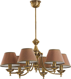 SAN-ZW-6(P/A) Kutek San Marino Lampshade шестирожковая подвесная люстра с текстильными абажурами