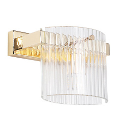 ENCANTO AP1 Crystal Lux ENCANTO настенное бра с вертикальными стеклянными трубками на золотом основании