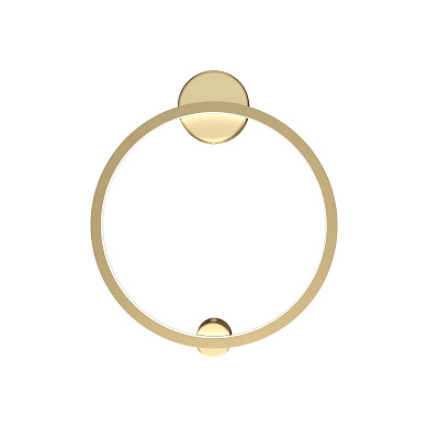 настенный светильник в форме латунного кольца среднего диаметра