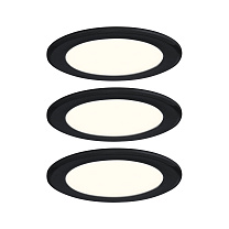 Recessed furniture light 3-piece set round 3x2