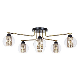 A7045PL-6BK Arte Lamp MANCHESTER потолочная люстра с шестью стеклянными плафонами на металлическом основании