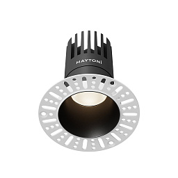 DL122-15W-4K-TRS-B Maytoni Dip встраиваемый потолочный светильник черного цвета с глубоким отражателем