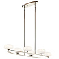 Pim 39" 6 Light Oval Chandelier with Satin Etched Cased Opal Glass Polished Nickel люстра 52224PN Kichler — фото 3