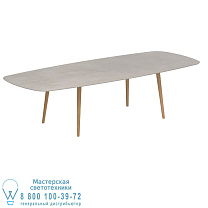 STYLETTO СТАНДАРТНЫЙ ОБЕДЕННЫЙ СТОЛ 300X120CM НОГИ ИЗ ТИКА КЕРАМИЧЕСКАЯ СТОЛЕШНИЦА CEMENTO LUMINOSO Royal Botania
