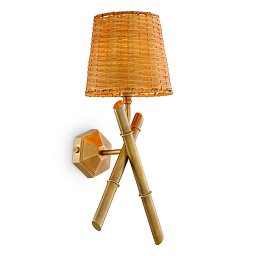 120886 Eichholtz Aveline бра с латунными стеблями и абажуром из ротанга
