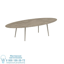 STYLETTO СТАНДАРТНЫЙ ОБЕДЕННЫЙ СТОЛ 320X140CM АЛЮМИНИЕВЫЕ НОЖКИ С ПЕСОЧНОЙ КЕРАМИЧЕСКОЙ СТОЛЕШНИЦЕЙ TERRA SABBIA Royal Botania