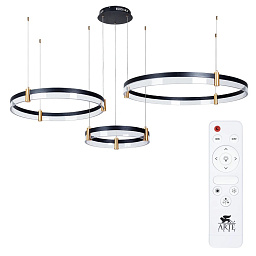 A2185SP-3BK Arte Lamp MERCURY подвесная люстра с несколькими кольцевыми модулями