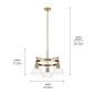Eastmont 3 Light Chandelier Brushed Natural Brass and Walnut Wood люстра 52402BNB Kichler — фото 12