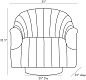 8035 Springsteen Chair Flint Velvet Champagne Swivel Arteriors мягкое сиденье — фото 4