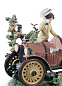 1001393 Lladro Young Couple With Car фарфоровая композиция молодой пары в автомобиле — фото 3