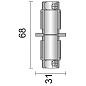710019 Deko-Light Line 3-phase insulating connector серый — фото 1