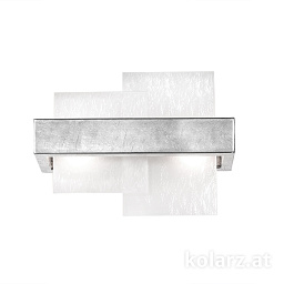 6040.60250/W Kolarz Rettangolo настенный светильник прямоугольный серебристо-белый