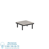 СТОЛ ALURA LOUNGE 80 LTH 80X80X34CM ЧЕРНАЯ КЕРАМИЧЕСКАЯ СТОЛЕШНИЦА CEMENTO LUMINOSO Royal Botania