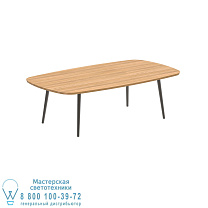 НИЗКИЙ ОБЕДЕННЫЙ СТОЛ STYLETTO 220x120CM, АЛЮМИНИЕВЫЕ НОЖКИ, БРОНЗОВАЯ СТОЛЕШНИЦА, ТИК Royal Botania