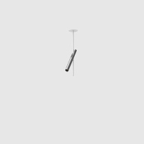 esprit single ceiling, white with brushed silver lamphead