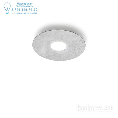 Kolarz CIRCLE A1336.11.1.Ag потолочный светильник белый ø25cm высота 3cm 1 лампа gx53