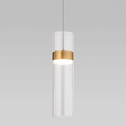 a061286 Eurosvet Lumen подвесной светильник с прозрачным цилиндрическим стеклянным плафоном