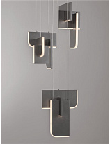 Triac Dimmable Silver Gray Metal & Acrylic LED 52Watt 220-240Volt 2002Lm IP20 2700K D:35 H:200 cm