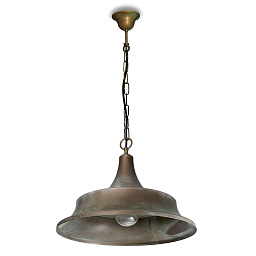 3148 Moretti Luce Atelier уличный потолочный светильник с расширяющимся плафоном и подвесной арматурой
