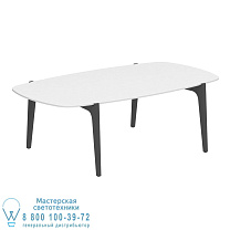 СТОЛИК TEA TIME 120X65CM H40 АНТРАЦИТОВЫЙ КЕРАМИЧЕСКИЙ БЕЛЫЙ Royal Botania