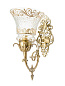 Ornate Brass &amp; Cut Glass Single Wall Sconce бра FOS Lighting JalAntq-JaipurGhanti-WL1