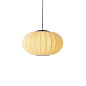 KWO57 SU LED Knit-Wit Made By Hand Подвесной светильник с овальным текстильным абажуром жёлтого цвета с LED — фото 1