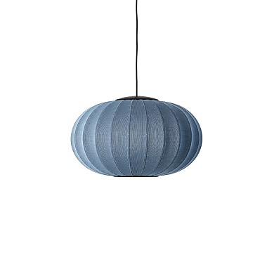 KWO57 BS LED Knit-Wit Made By Hand Подвесной светильник с овальным текстильным абажуром синего цвета с LED