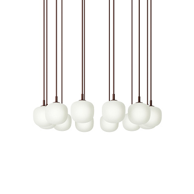 Rime Pendant Cluster подвесной светильник Muuto White / Deep Red - Ø 12 cm RIMCL12B0105