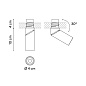 667011/10 Vibia Bind solo Прожектор Ø 4 см x 10 см Узкий - 6670 встраиваемый точечный светильник — фото 1