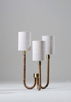Brass and Dark Cane shown with 3 x 4 Cylinders in Natural Linen and Cream Card lining