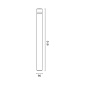 BG21 iWay square iGuzzini Bollard 90x90 mm H= 610mm  Led with electronic ballast and symmetrical — фото 1