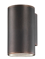 Antique Brown Aluminium Glass Diffuser LED GU10 1x10 Watt 220-240 Volt IP54 Bulb Excluded Light Down D: 6.5 W: 10.4 H: 11 cm