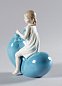 Фарфоровая статуэтка девочки с голубым шаром My Seesaw Balloon Lladro 01009368 — фото 3