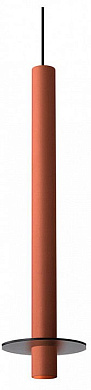 подвесной светильник цилиндрический с красным акцентом