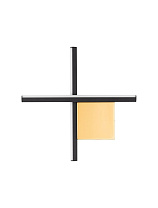 Sandy Black & Brushed Gold Aluminium LED 10 Watt 220-240Volt 660Lm 3000K IP20 L: 30 W: 4 H: 30 cm