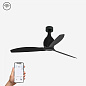 32030WP Faro MINI ETERFAN Matt black ceiling fan with DC motor SMART люстра-вентилятор матовый черный — фото 1