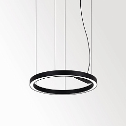 SUPER-OH! SLIM 120 C SBL DOWN-UP 930 B Delta Light SUPER-OH подвесной светильник кольцевой формы черного цвета