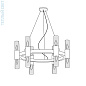 Kolarz Giro 6010.81230 люстра сусальное золото ø73cm мин. высота 3.9cm макс. высота 186cm 12 ламп e14 — фото 3