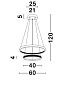 9862852 PRESTON Novaluce светильник LED 60Вт 230В 3113Lm 3000K IP20