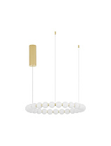 Triac Dimmable Gold Metal & Opal Glass LED 56 Watt 220-240 Volt 4732Lm 3000K IP20 D: 62 H: 200 cm